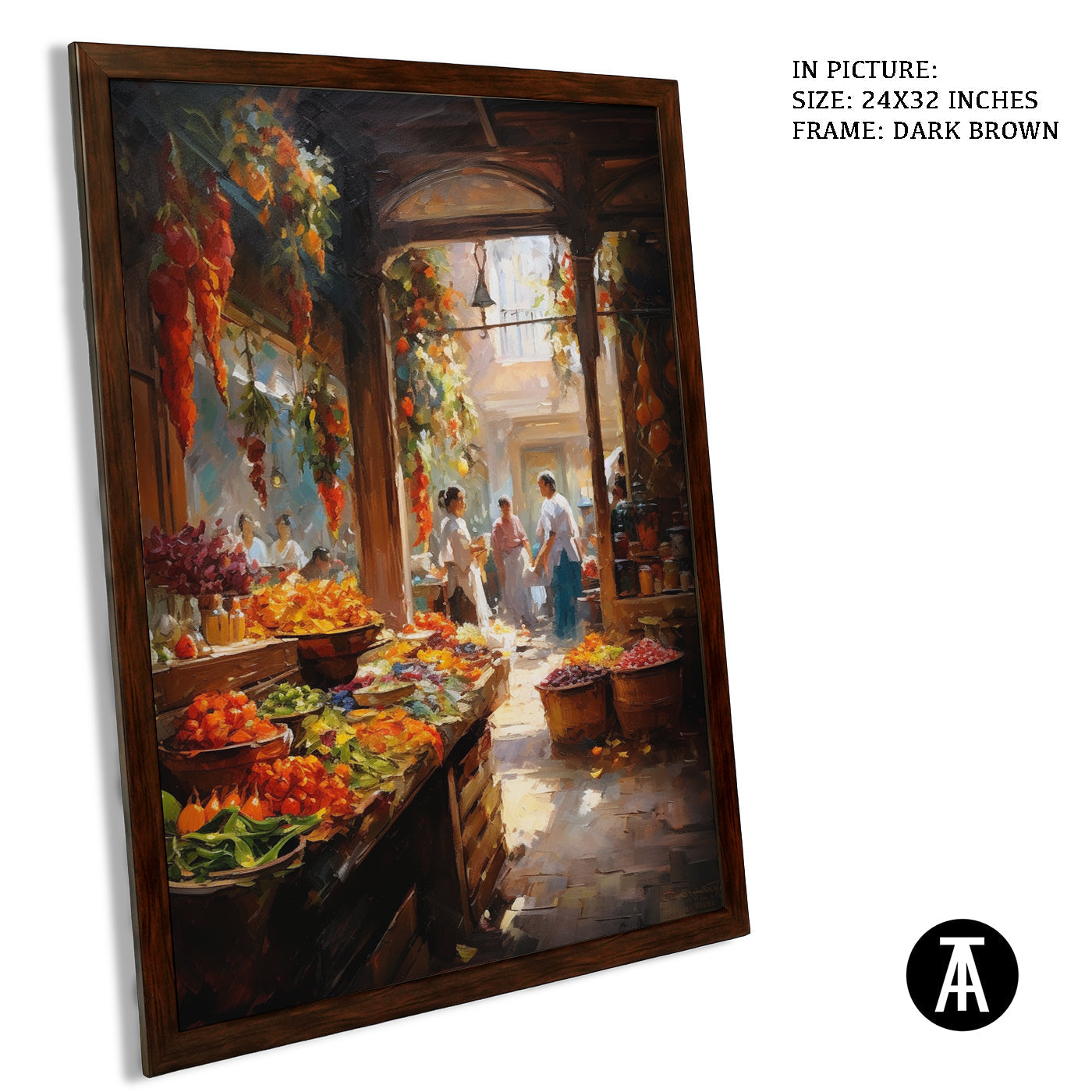Artwork in Metal Champagne Gold Frame