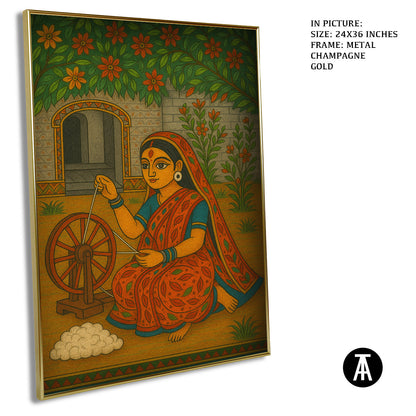 Artwork in Metal Champagne Gold Frame