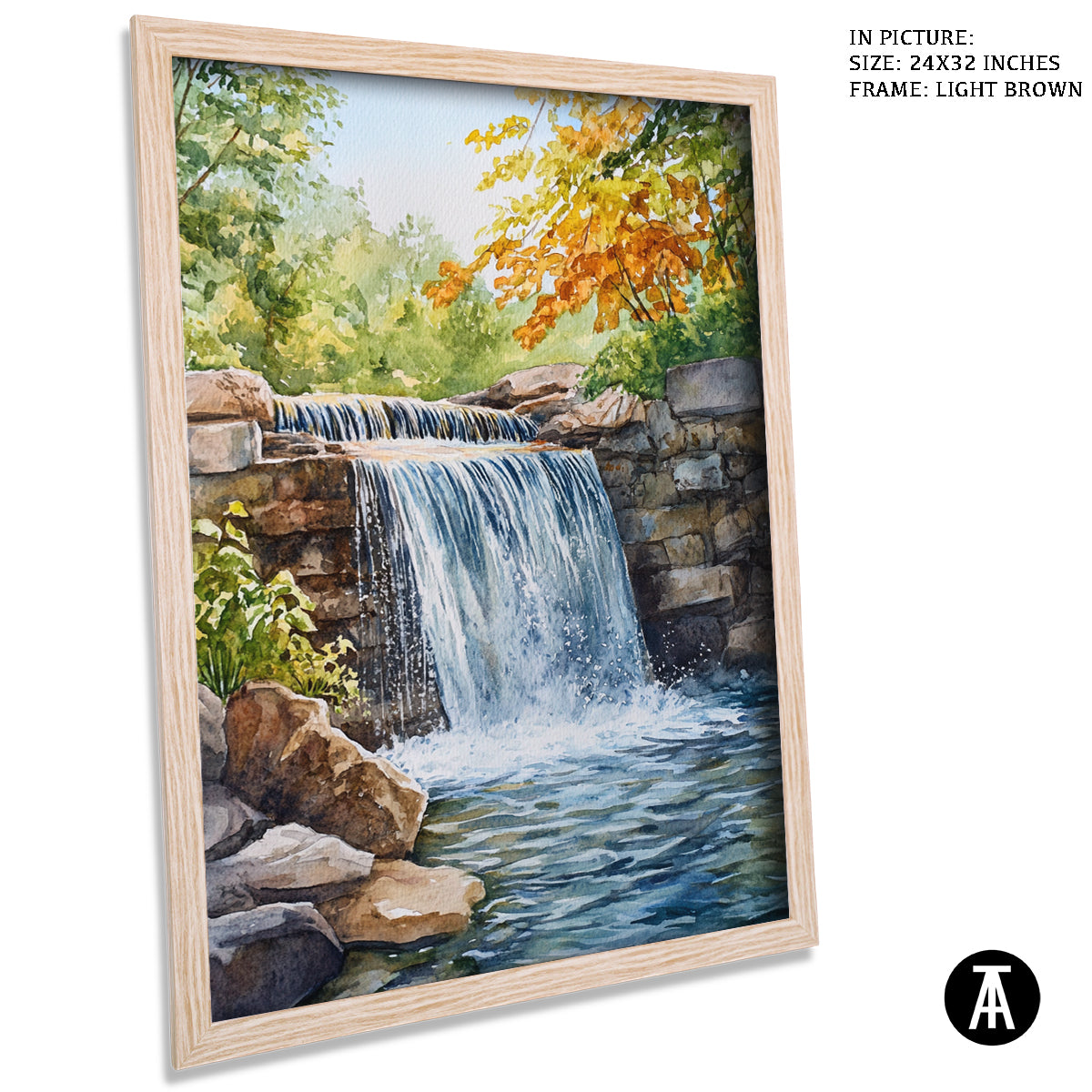 Artwork in Dark Brown Frame