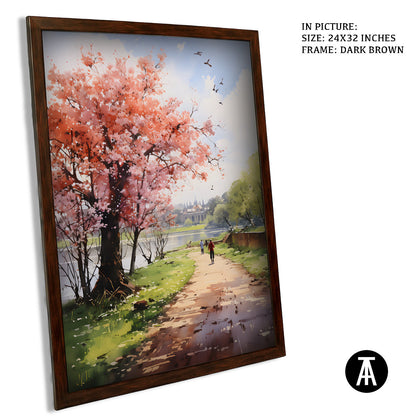 Sample Artwork in Dark Brown Frame
