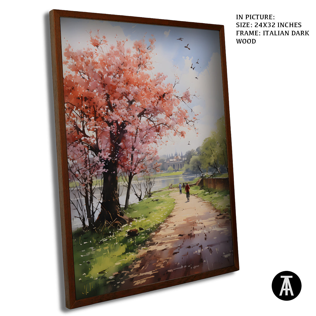 Sample Artwork in Italian Wood Framing Dark