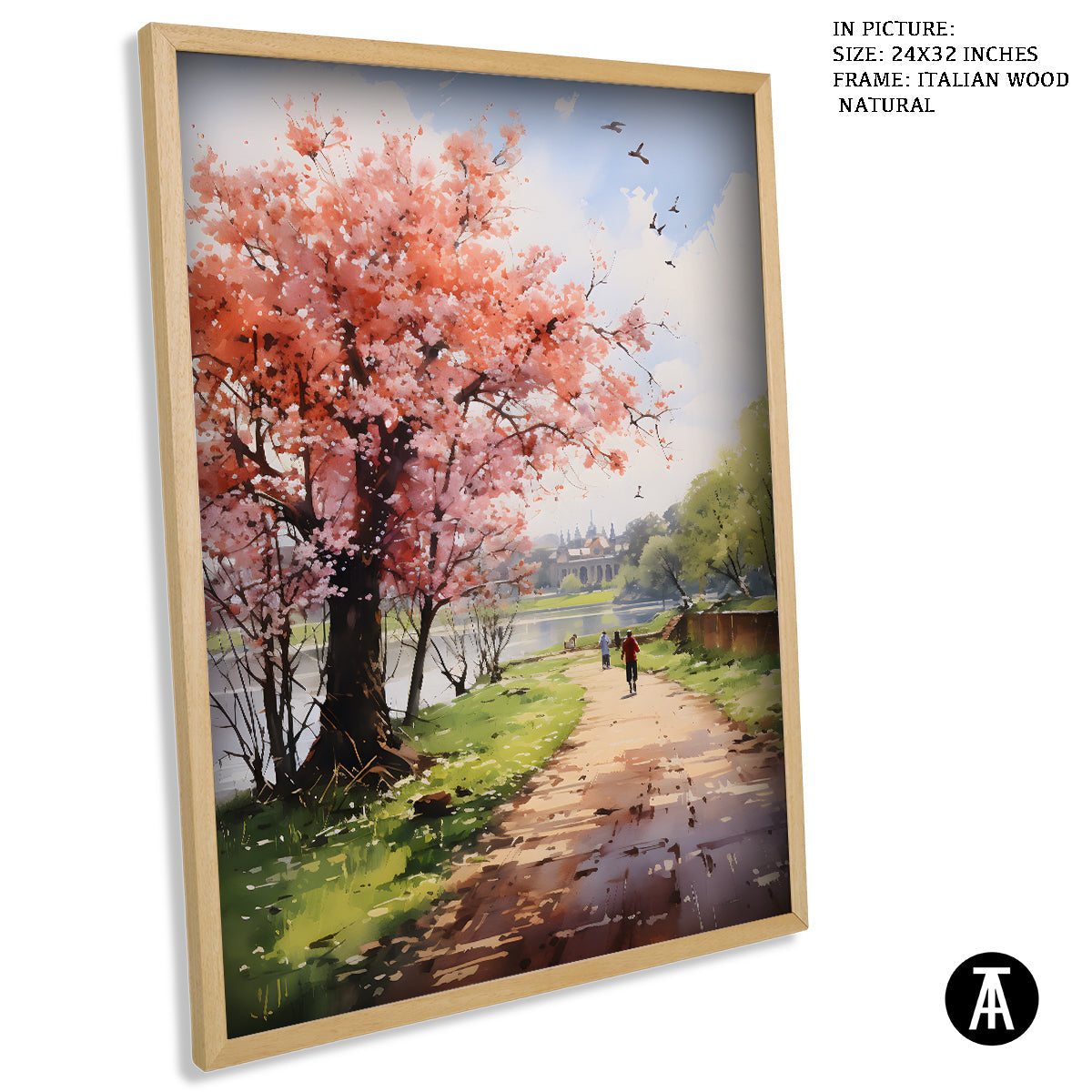 Sample Artwork in Italian Wood Framing Natural