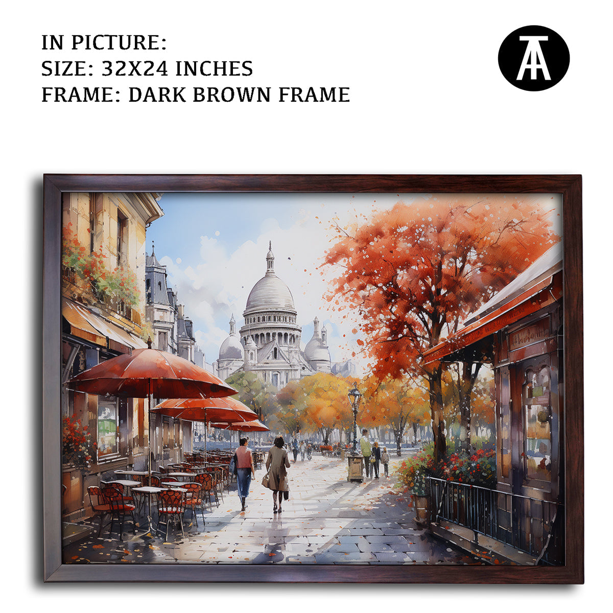 Artwork in Metal Champagne Gold Frame