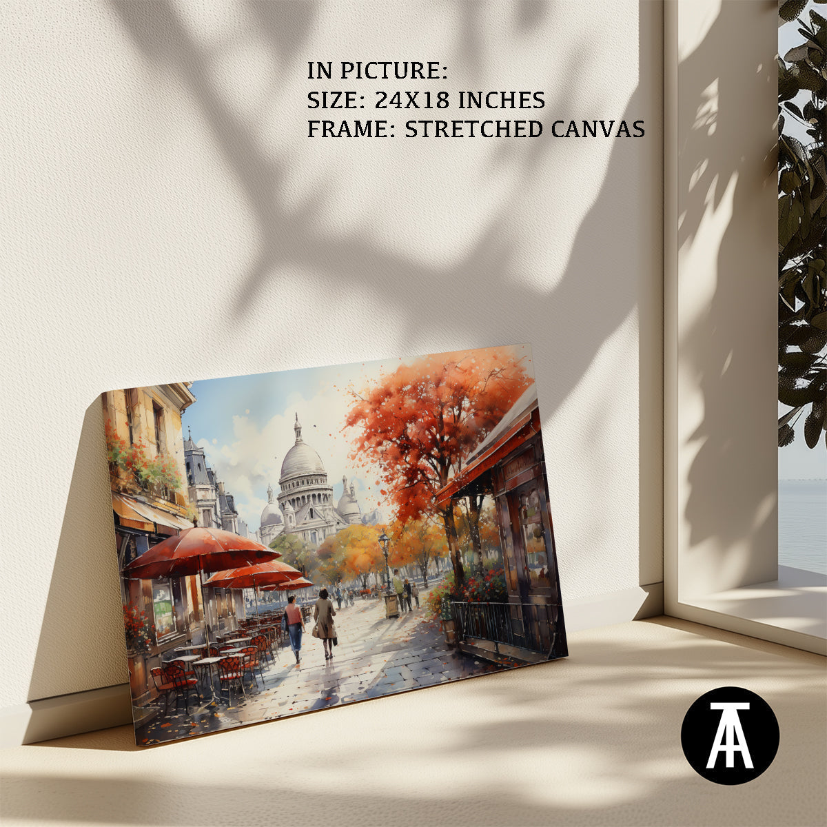 Artwork in Natural Wood Frame