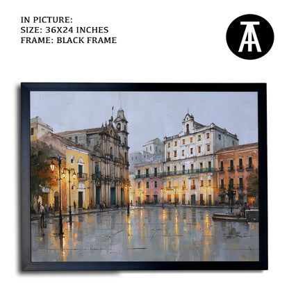 Artwork in Metal Champagne Gold Frame