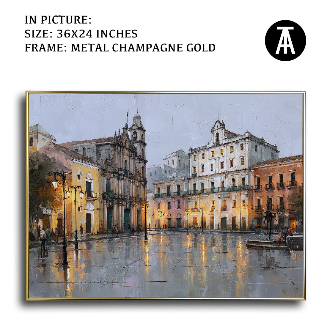 Artwork in Dark Brown Frame