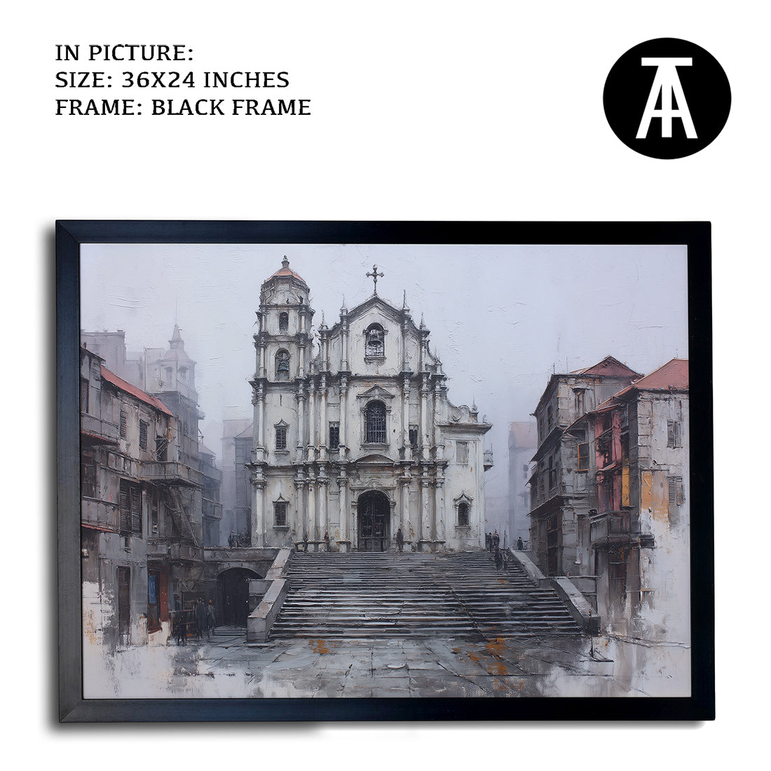 Artwork in Metal Champagne Gold Frame