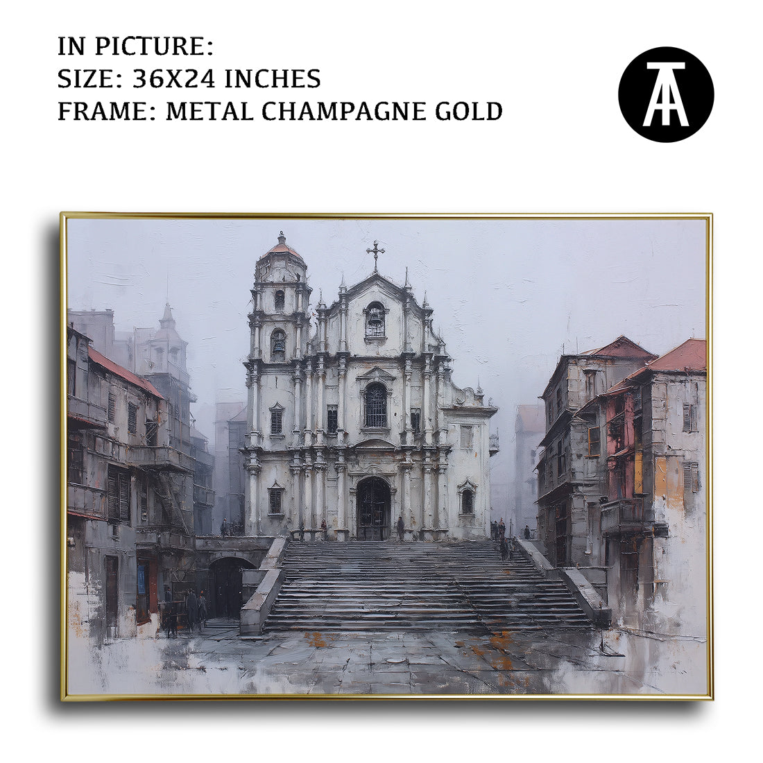 Artwork in Dark Brown Frame
