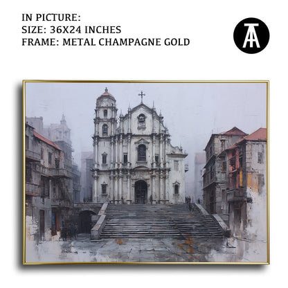 Artwork in Dark Brown Frame