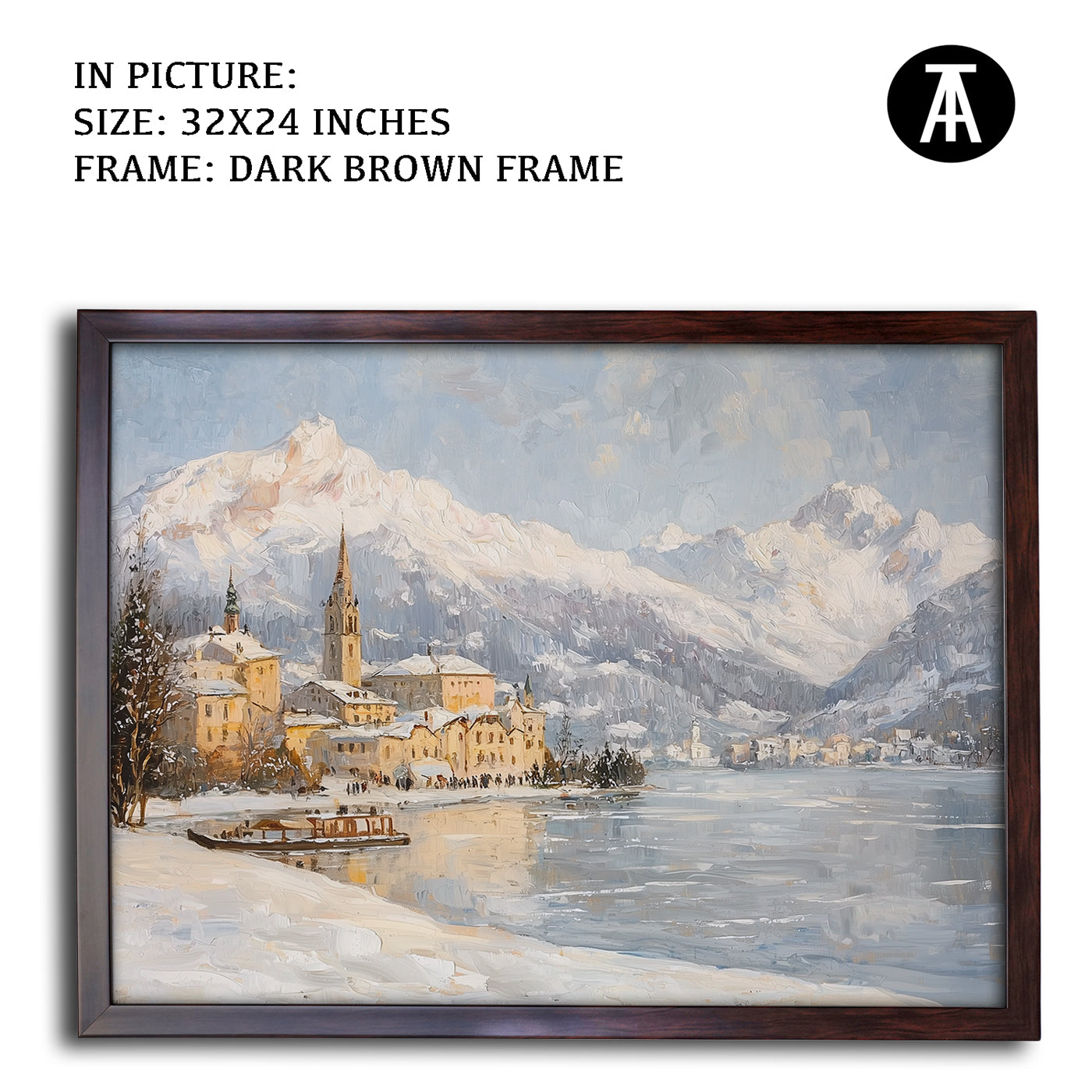 Artwork in Metal Champagne Gold Frame