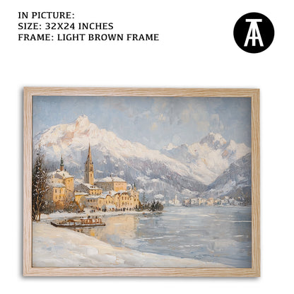 Artwork in Dark Brown Frame