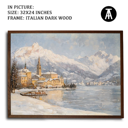 Artwork in Dark Wood Frame