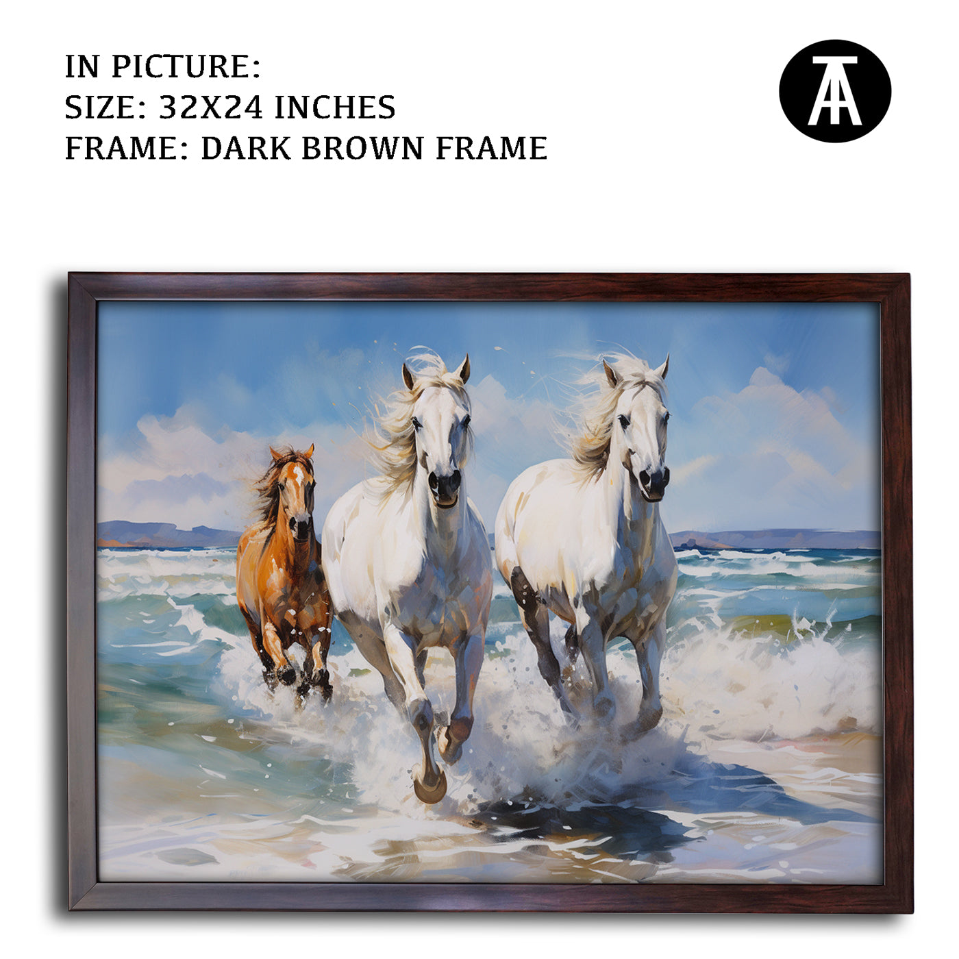 Artwork in Metal Champagne Gold Frame