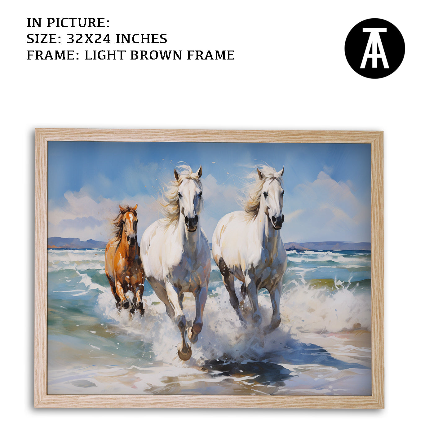 Artwork in Dark Brown Frame
