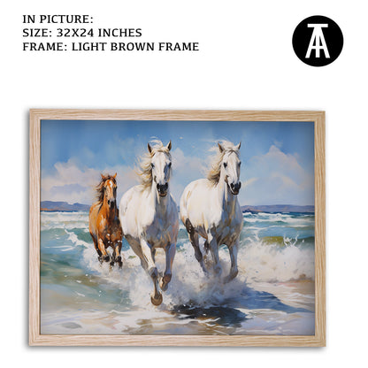 Artwork in Dark Brown Frame