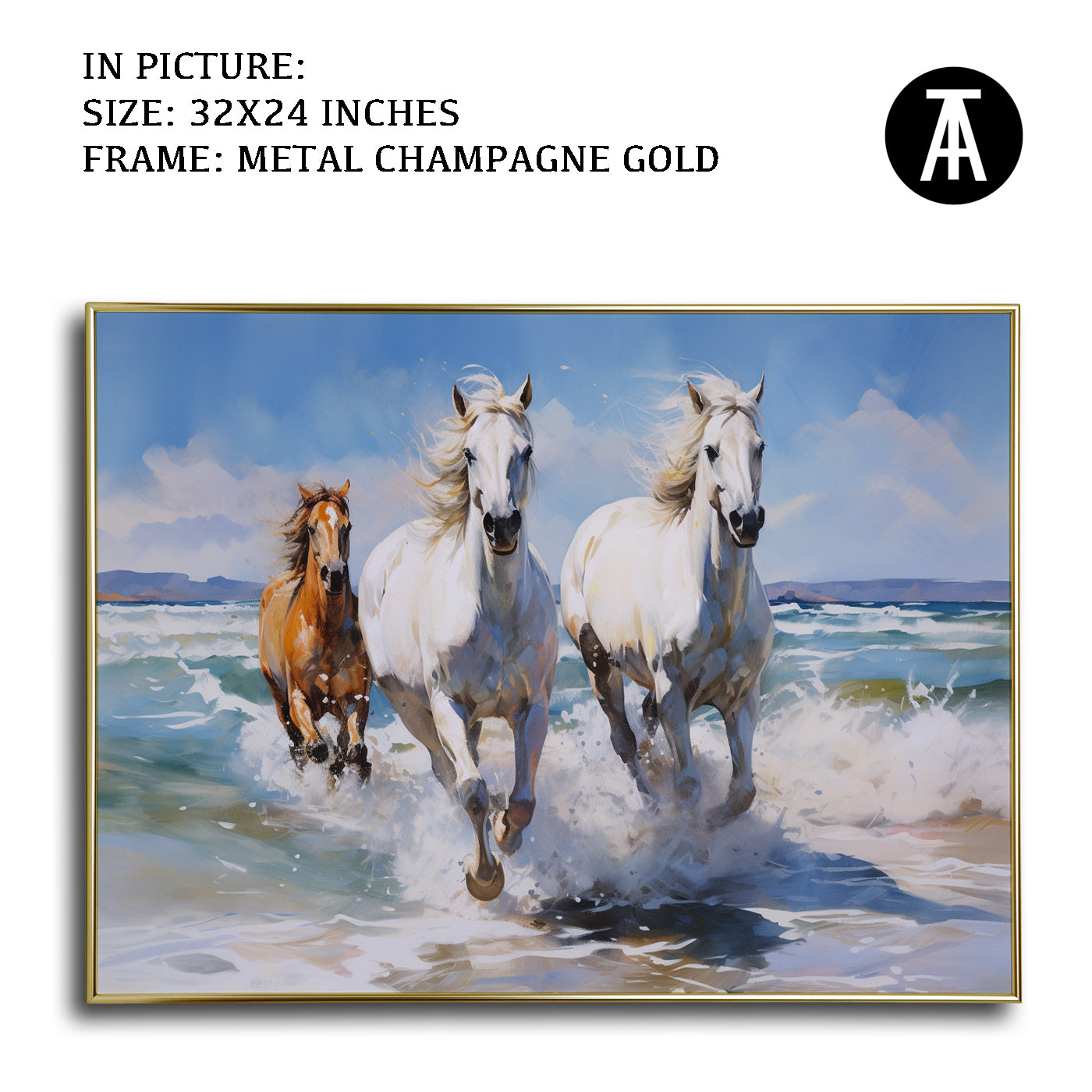 Artwork in Light Brown Frame