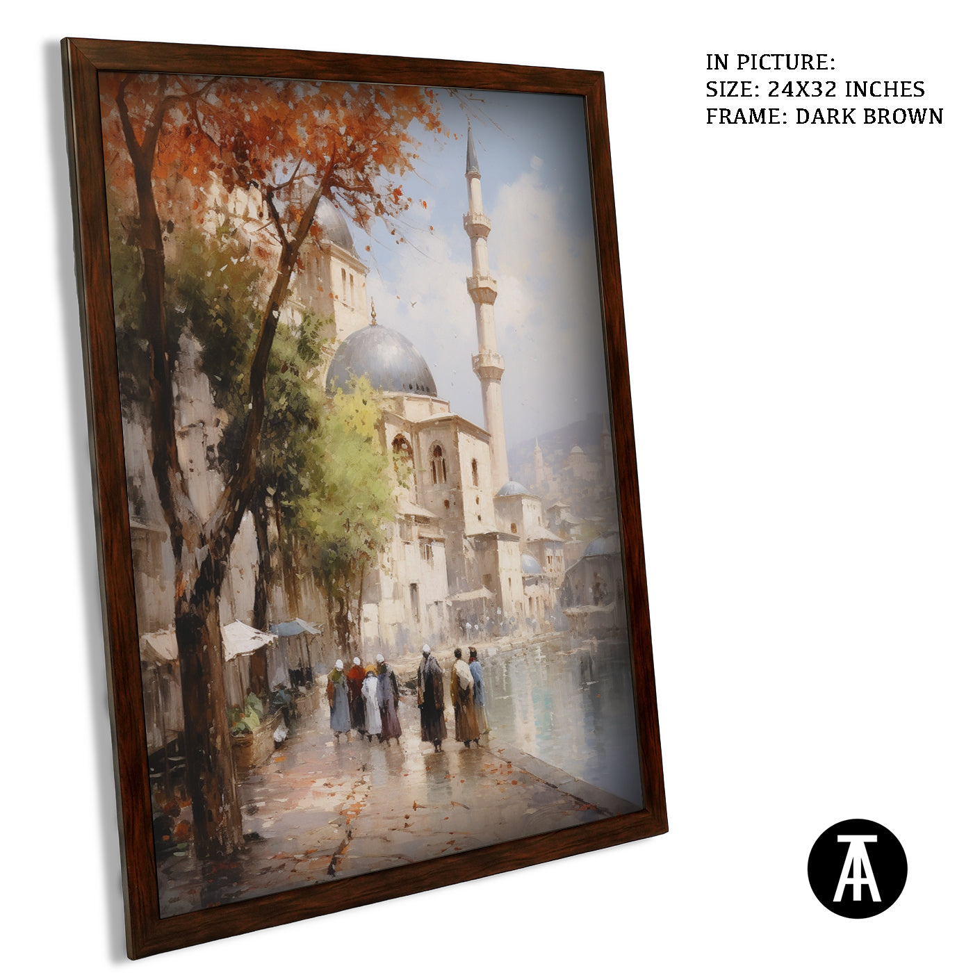 Artwork in Metal Champagne Gold Frame