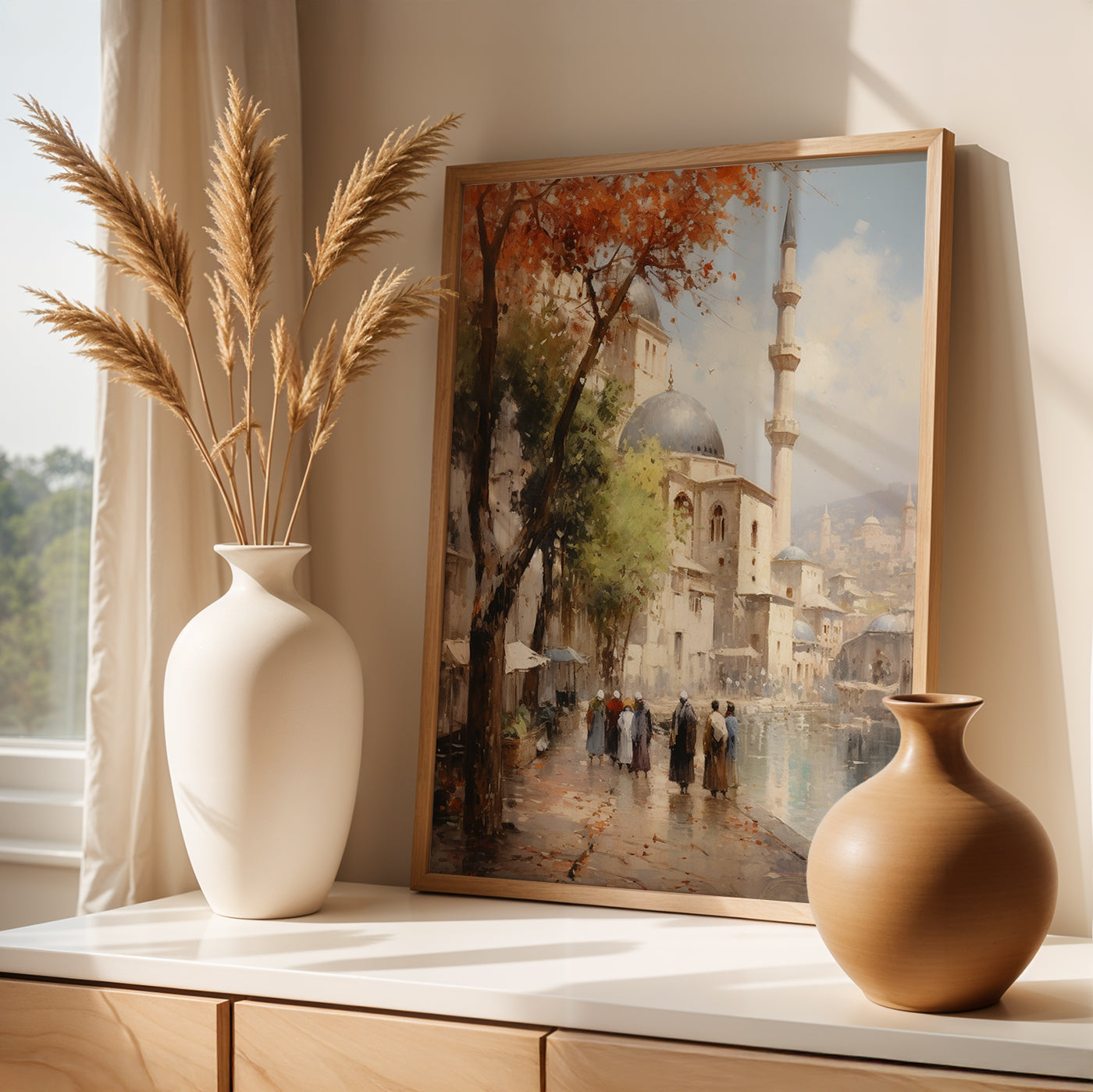 Istanbul Painting in a Lifestyle Setting