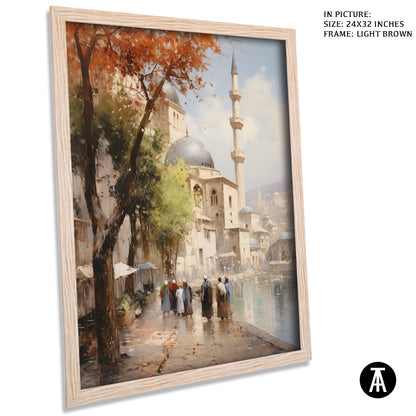 Artwork in Dark Brown Frame