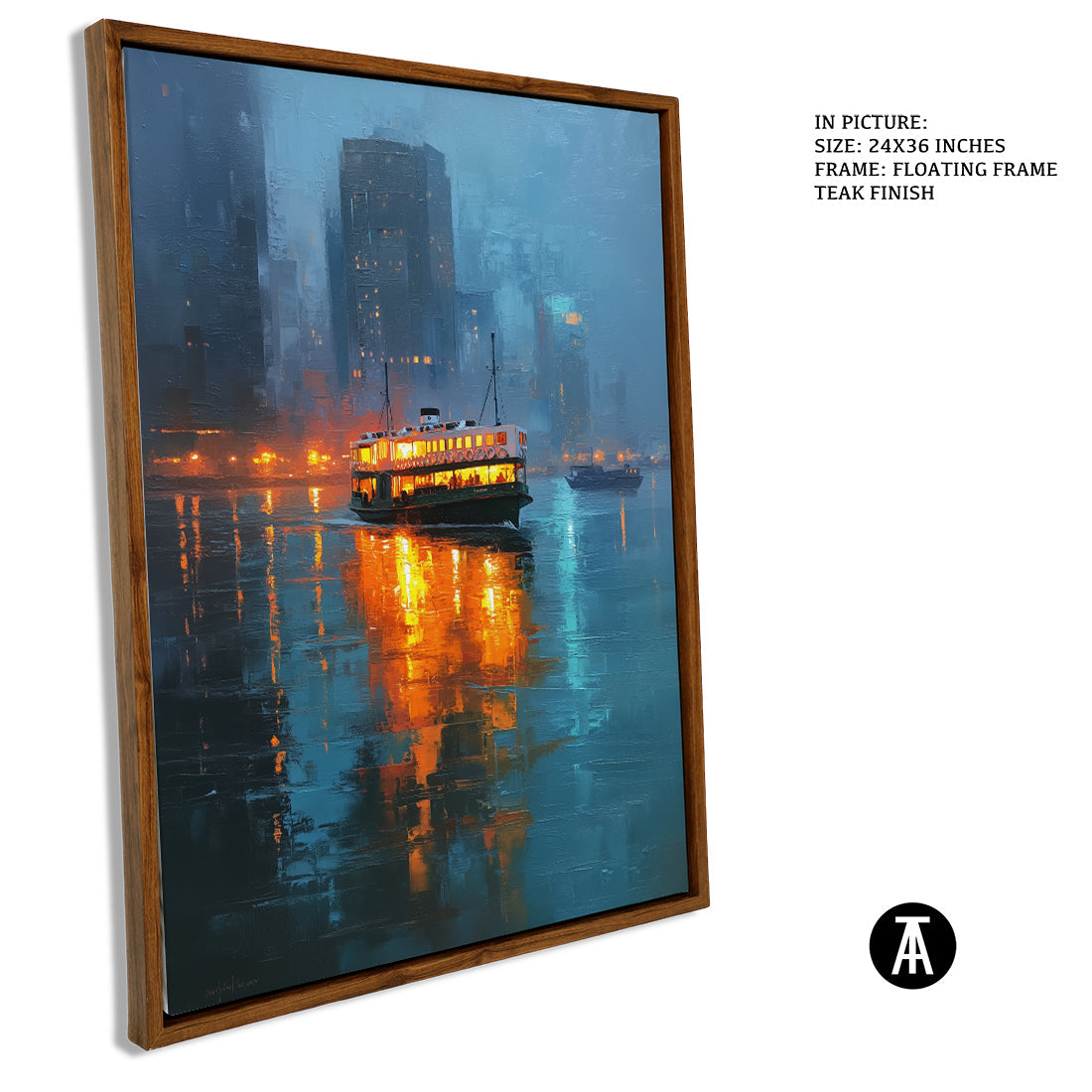 Artwork in Natural Wood Frame