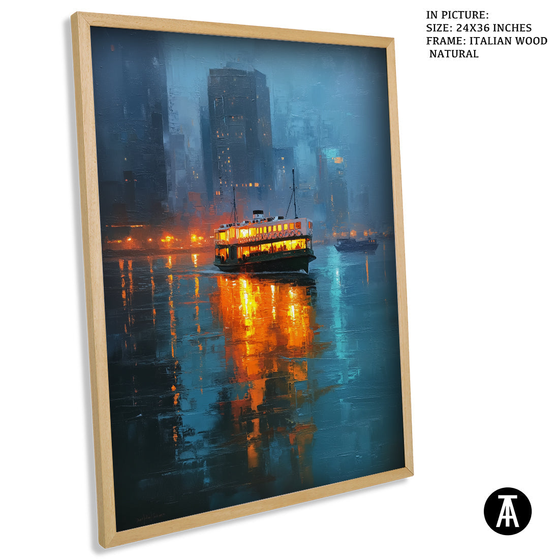 Artwork in Dark Wood Frame