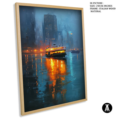 Artwork in Dark Wood Frame