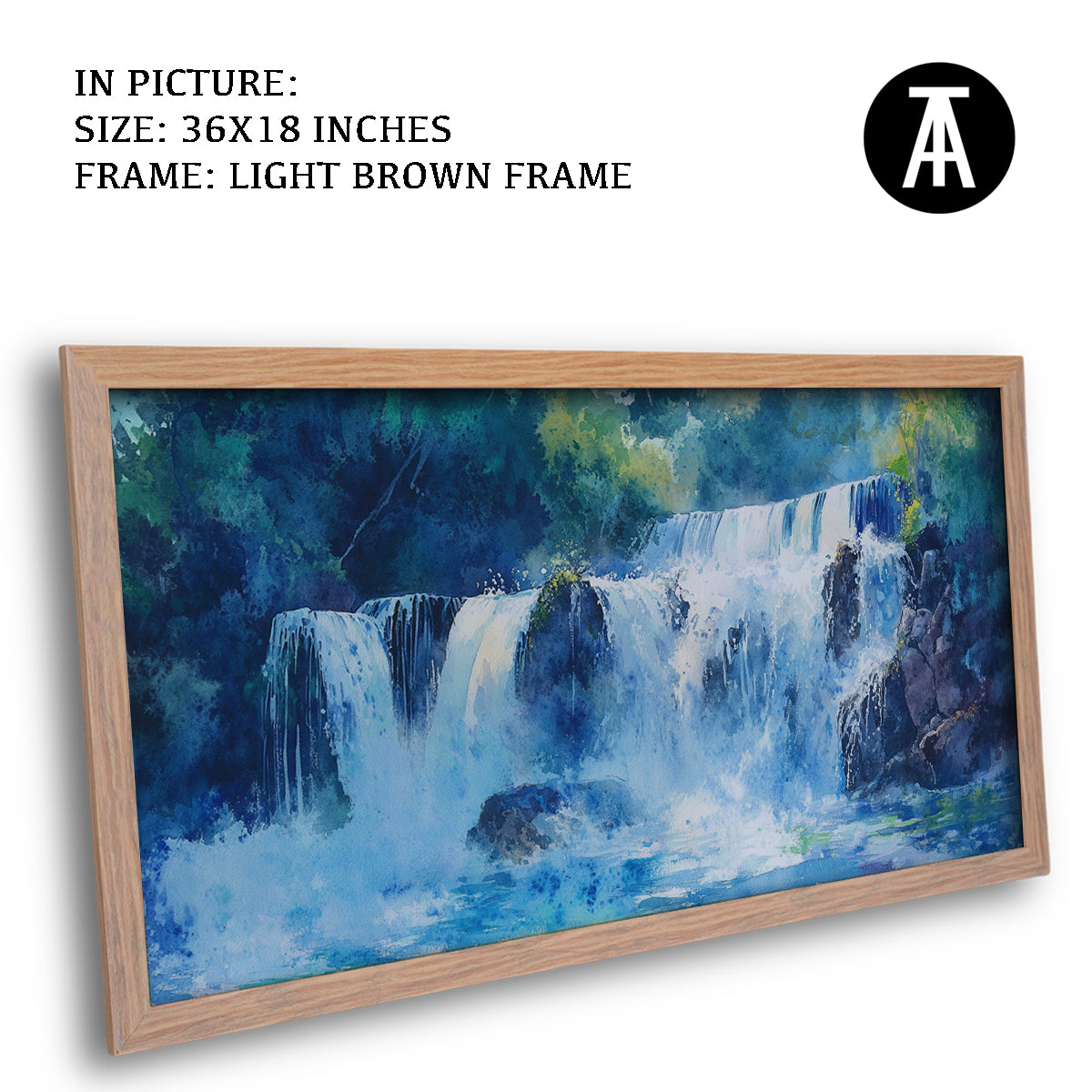 Artwork in Dark Brown Frame