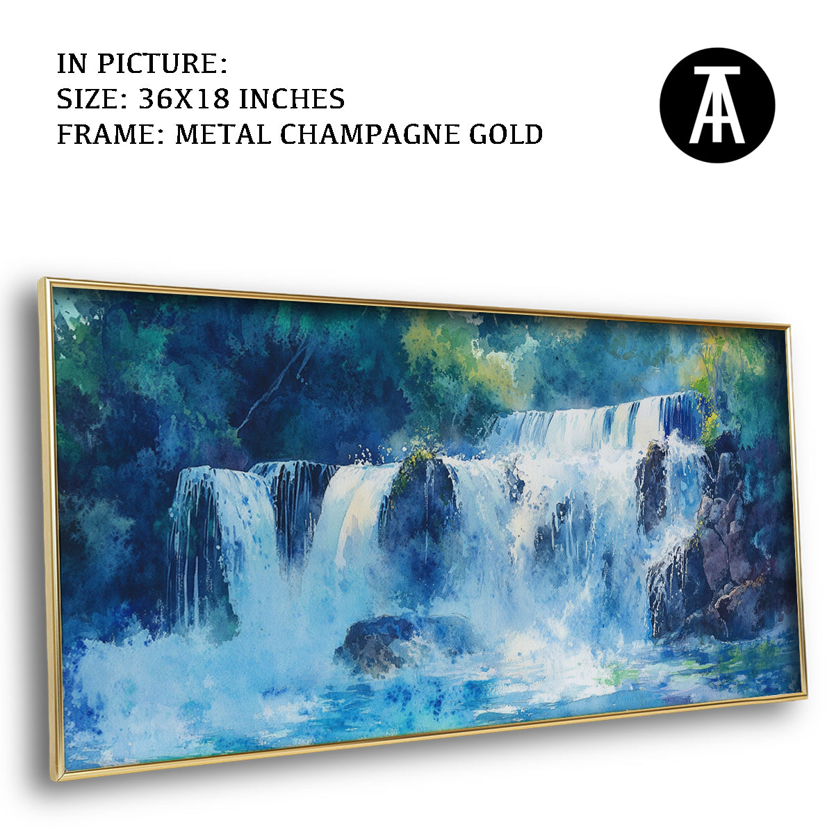 Artwork in Light Brown Frame