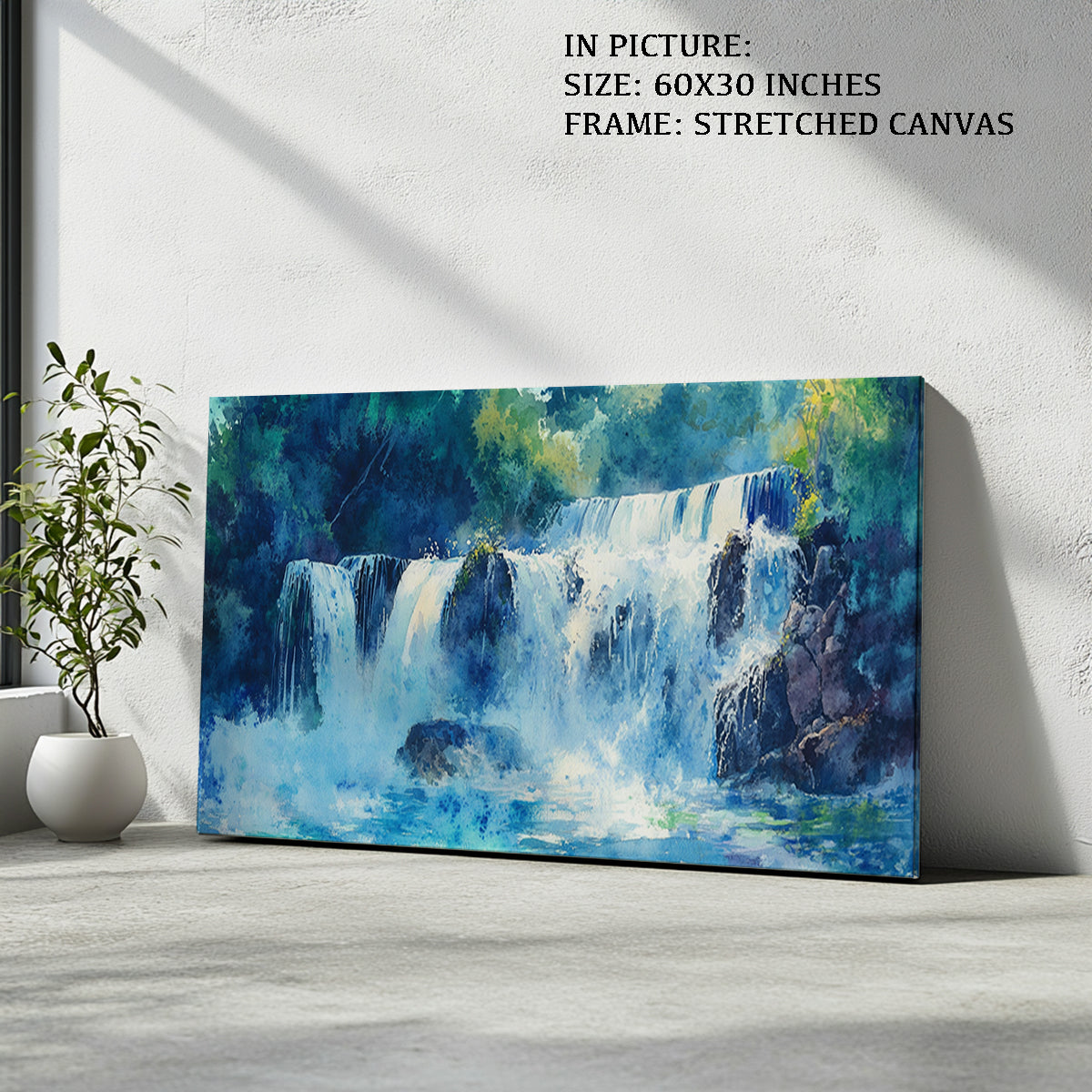 Artwork in Natural Wood Frame
