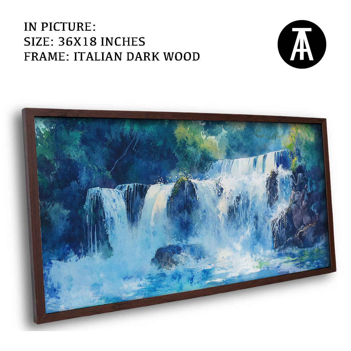 Artwork in Dark Wood Frame