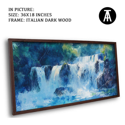 Artwork in Dark Wood Frame