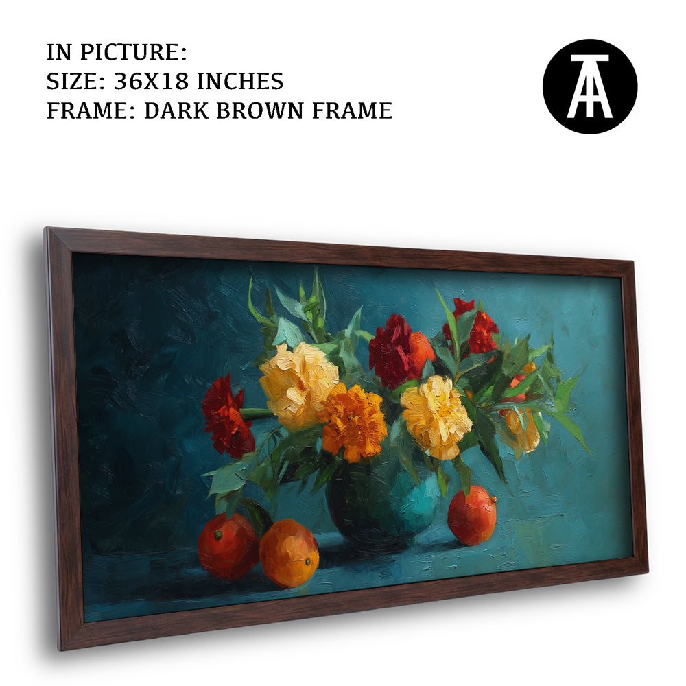 Artwork in Dark Brown Frame