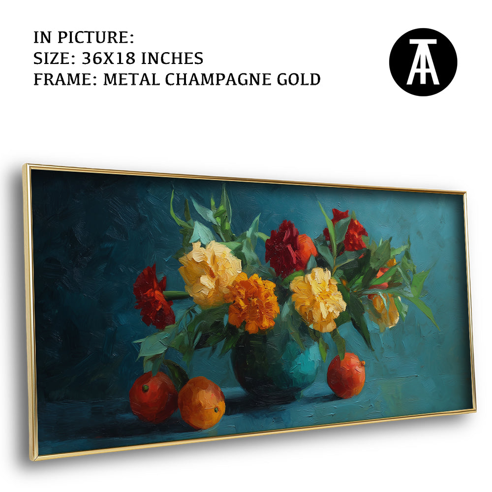 Artwork in Metal Champagne Gold Frame
