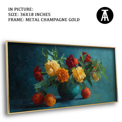 Artwork in Metal Champagne Gold Frame