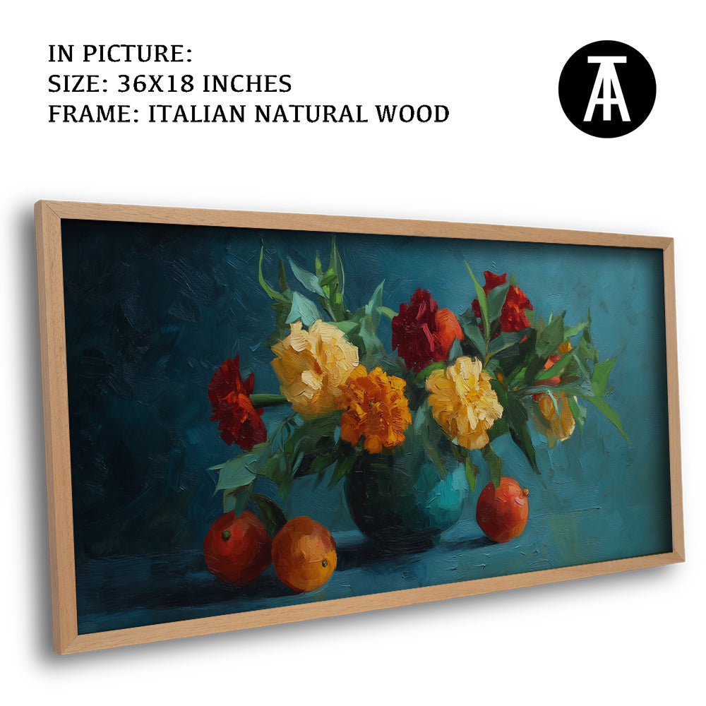 Artwork in Natural Wood Frame