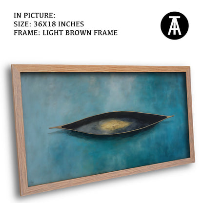 Artwork in Light Brown Frame