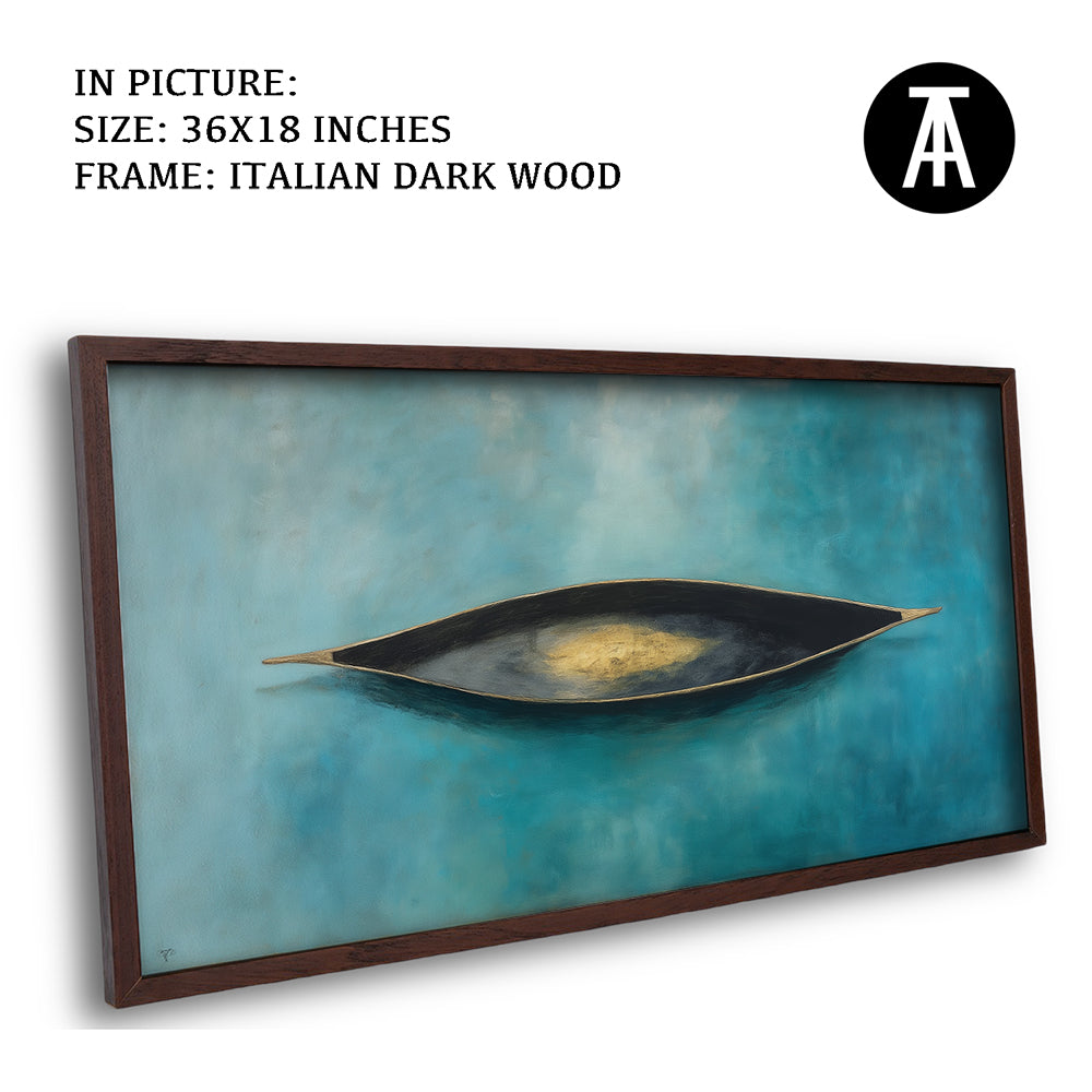 Artwork in Dark Wood Frame
