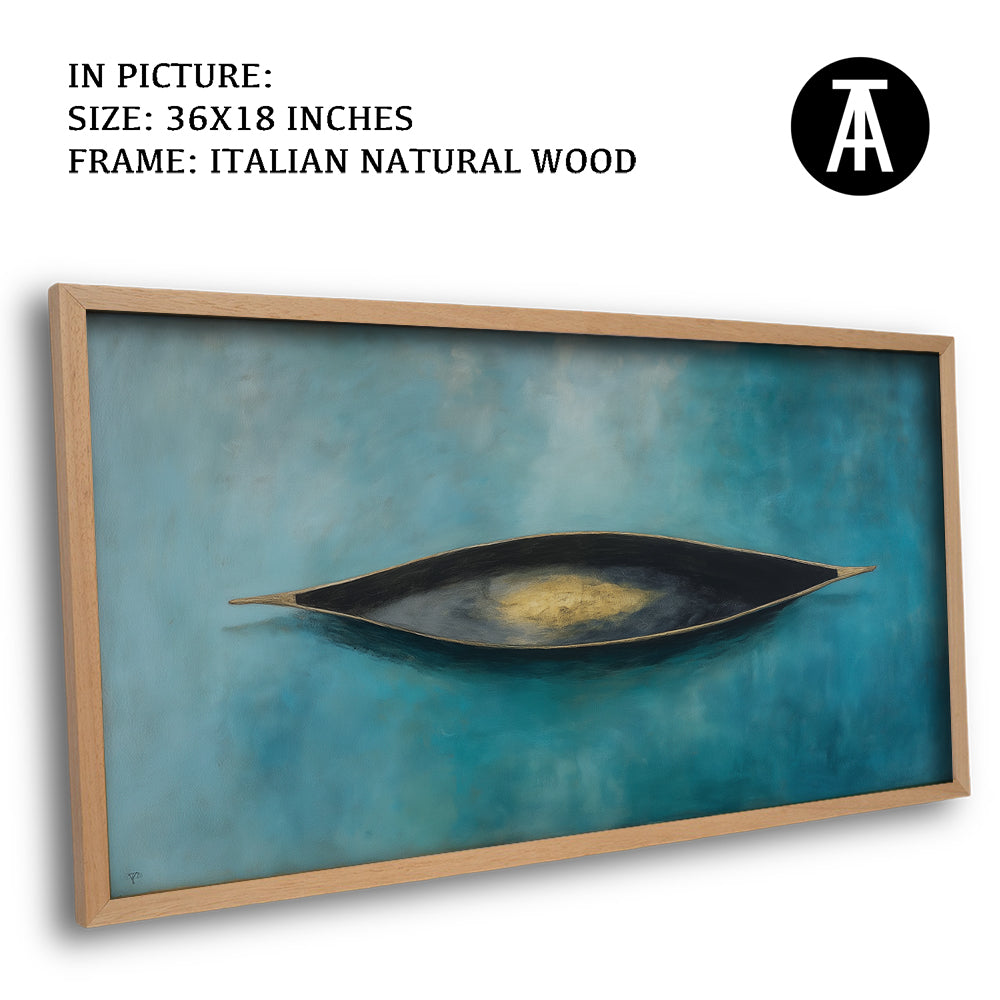 Artwork in Natural Wood Frame