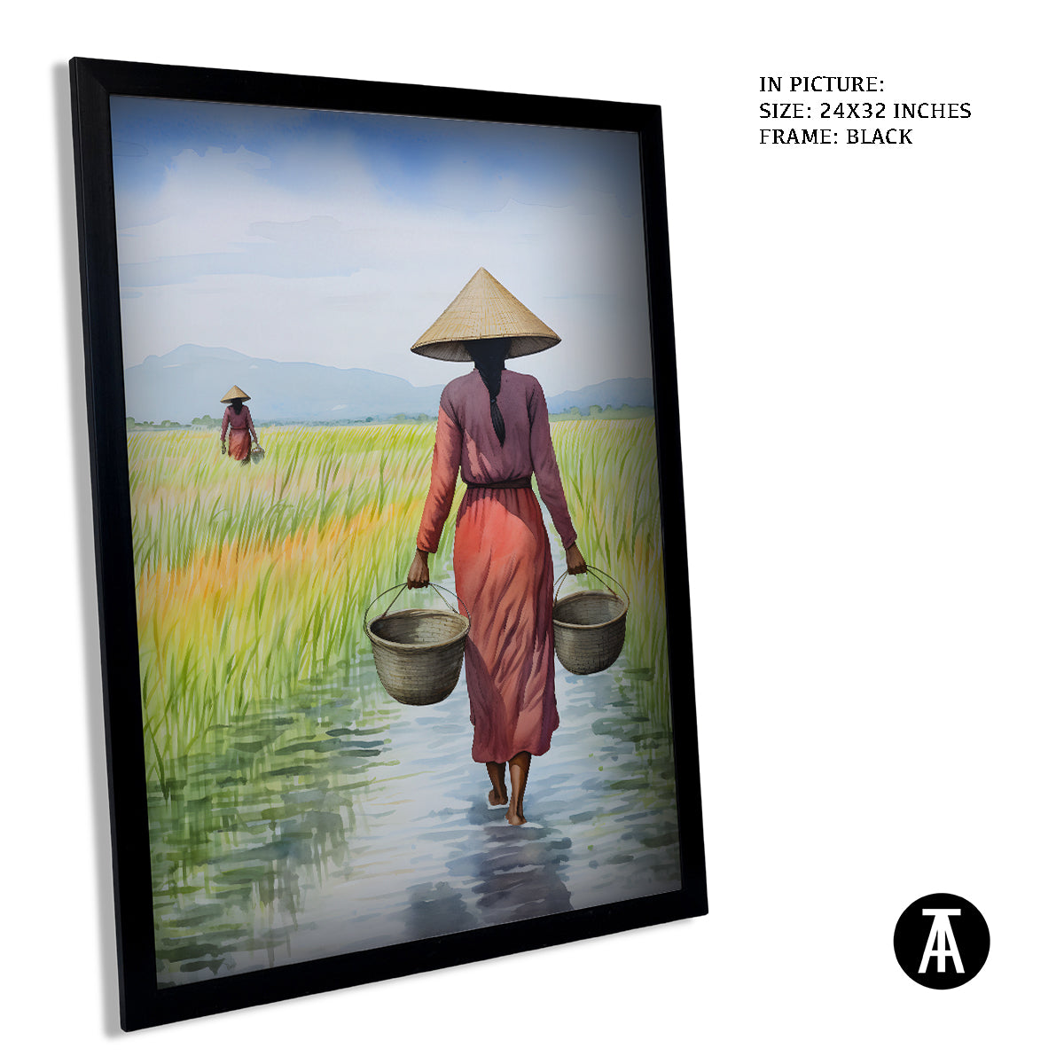 Sample Artwork in Black Frame