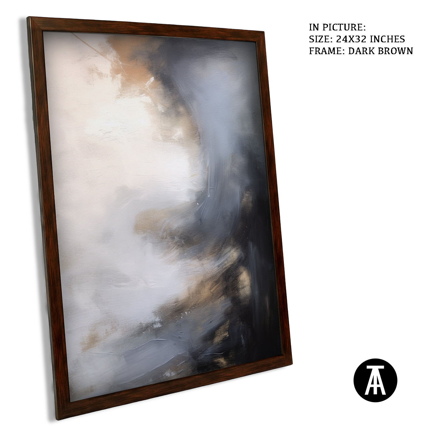 Artwork in Metal Champagne Gold Frame