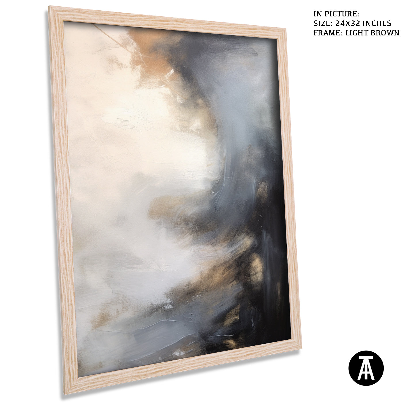Artwork in Dark Brown Frame