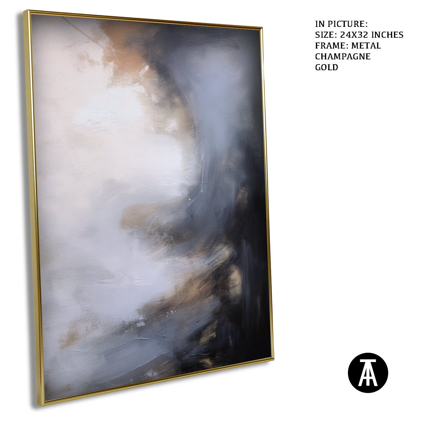 Artwork in Light Brown Frame