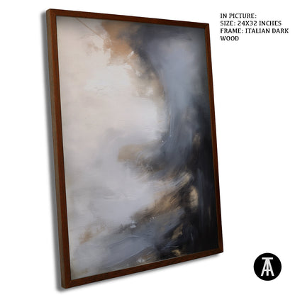Artwork in Dark Wood Frame