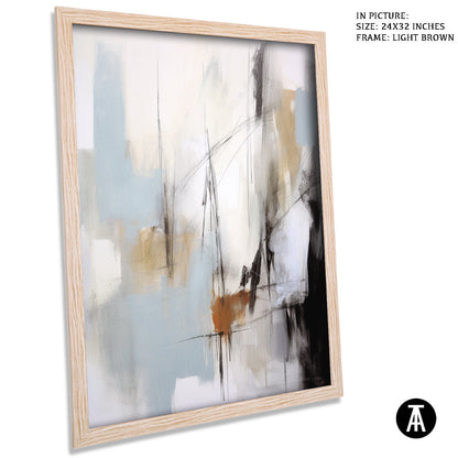 Sample Artwork in Light Brown Frame