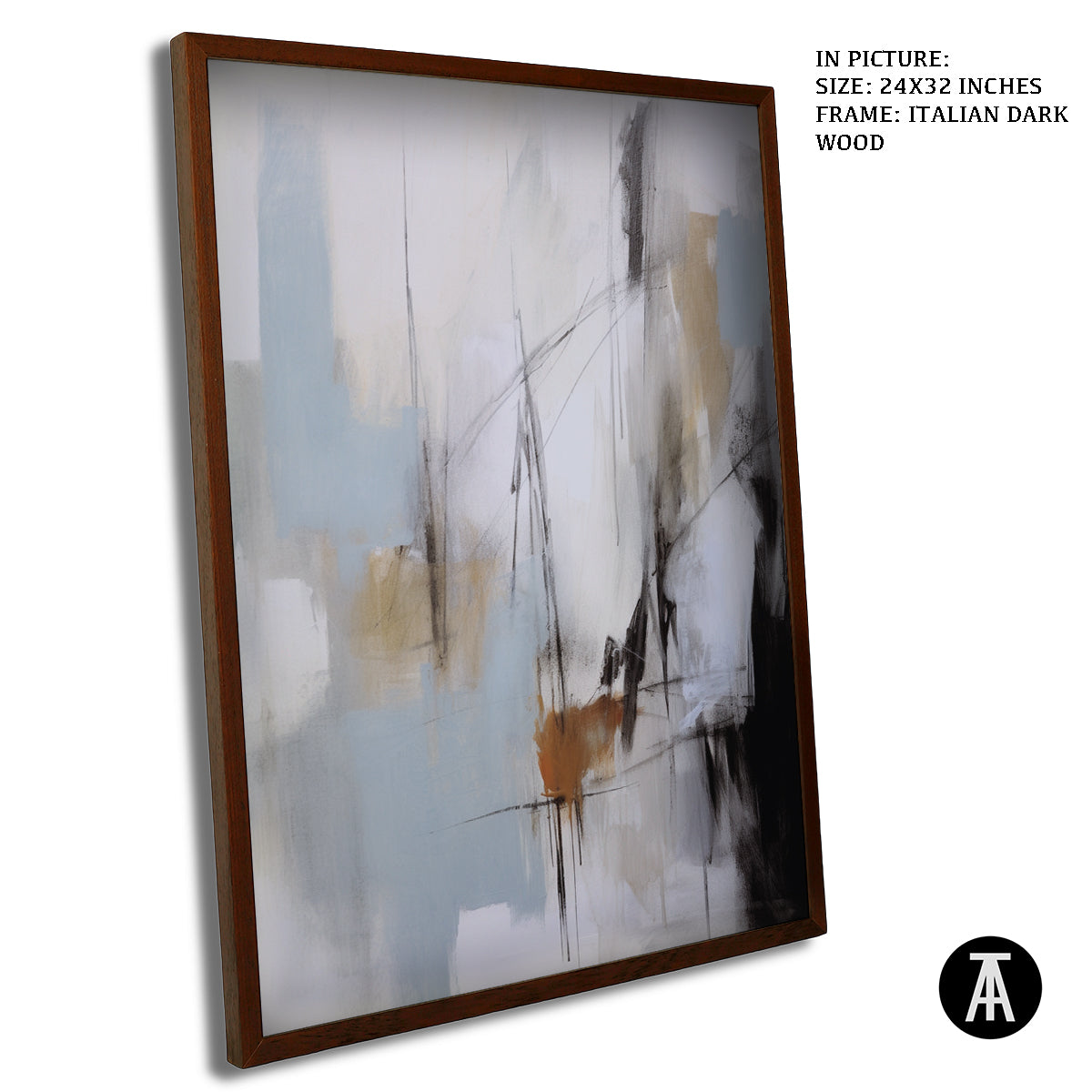 Sample Artwork in Italian Wood Framing Dark