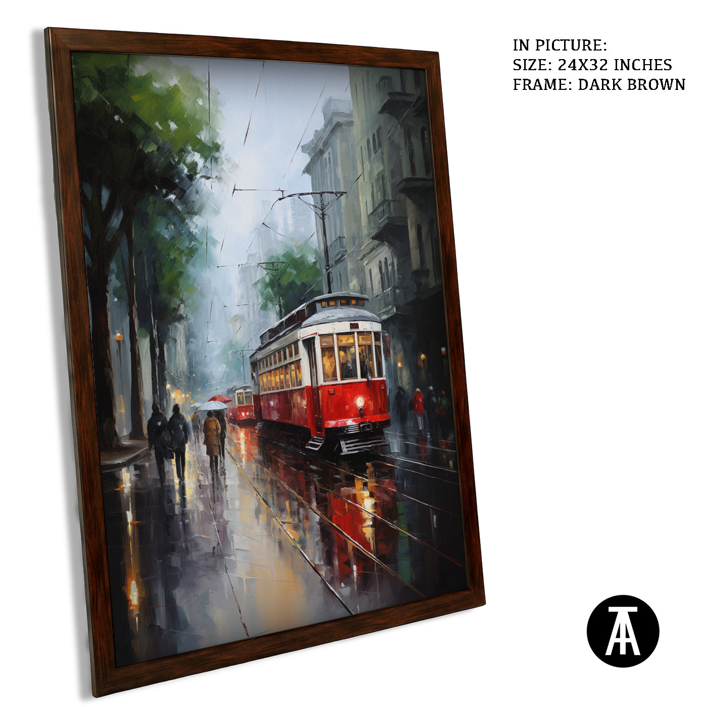 Artwork in Metal Champagne Gold Frame