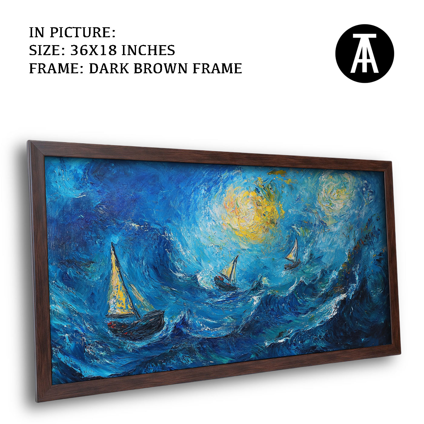 Artwork in Metal Champagne Gold Frame