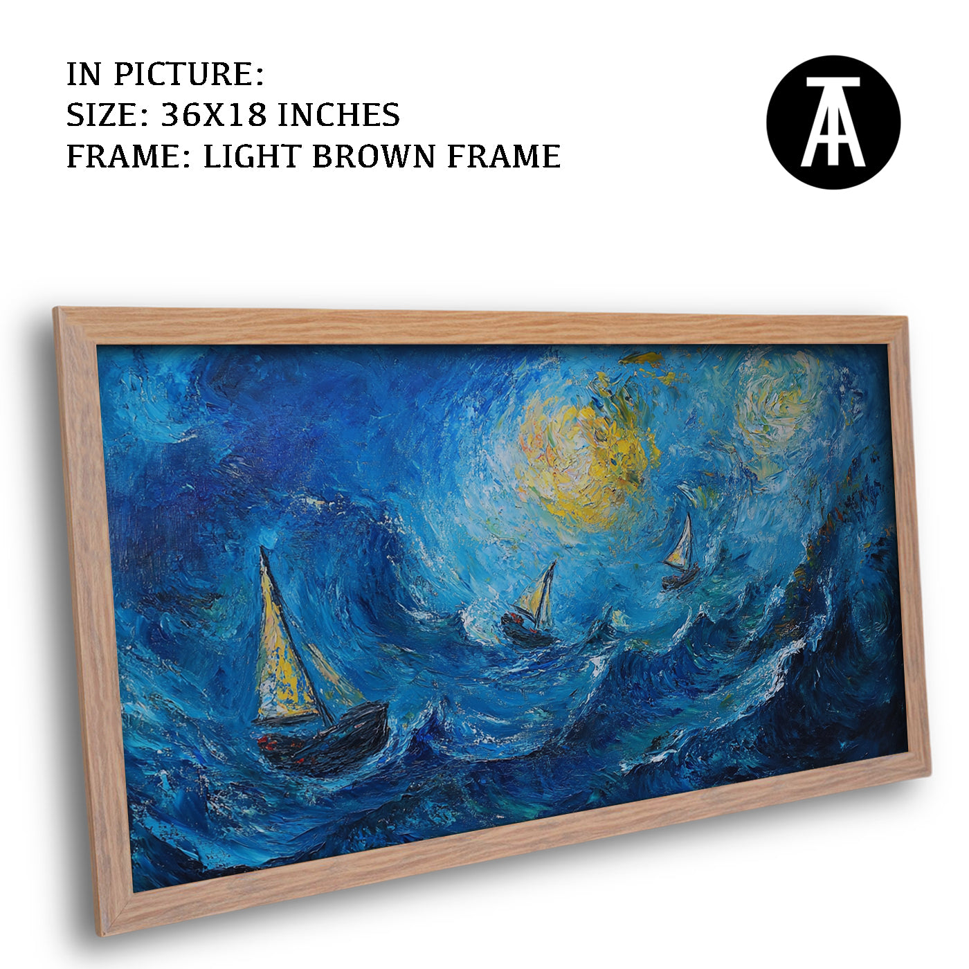 Artwork in Dark Brown Frame