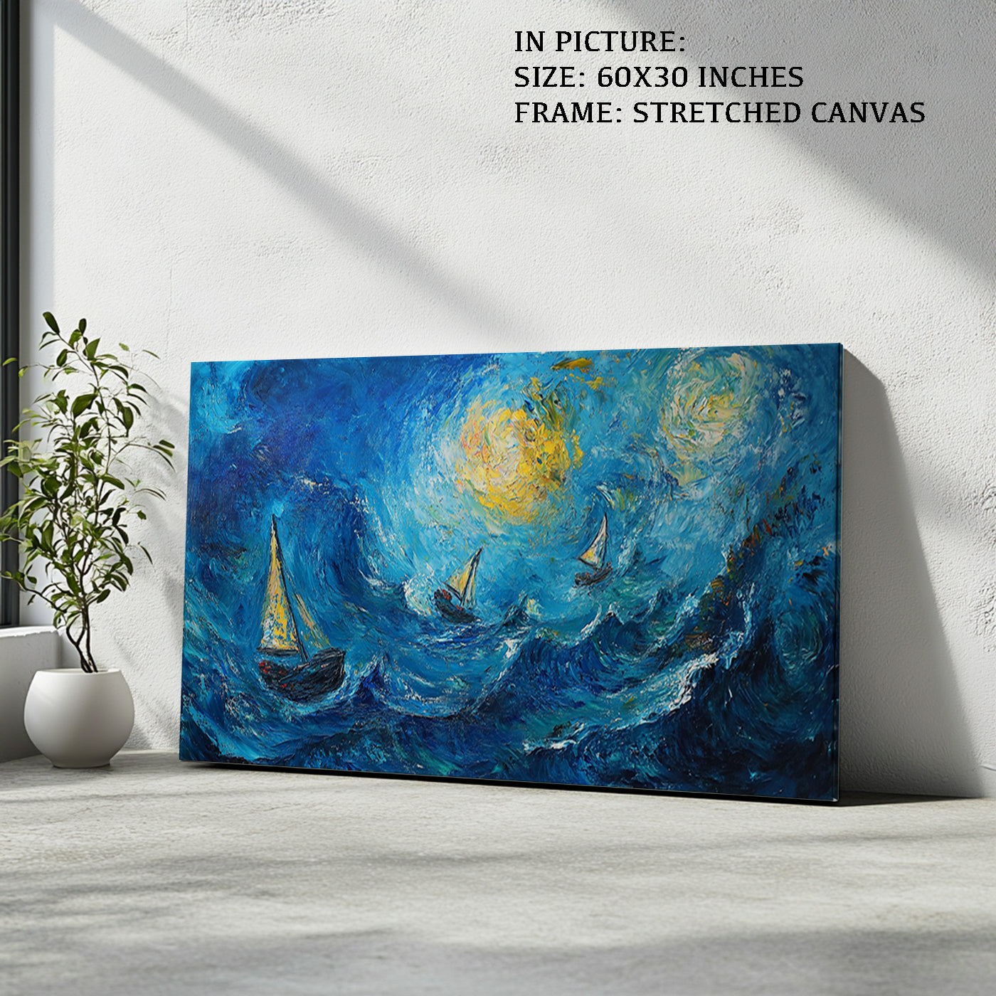 Artwork in Natural Wood Frame