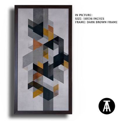 Artwork in Dark Brown Frame
